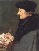 Hans holbein the younger Portrait of Erasmus of Rotterdam writing china oil painting reproduction